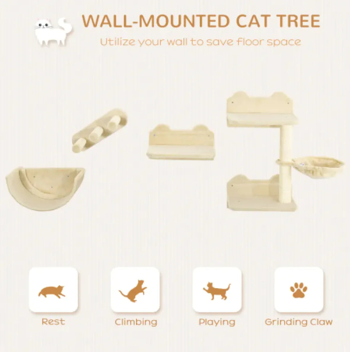 Cat Wall Shelves Set Furniture