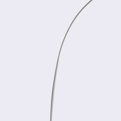 91" White Steel Arched With White Metal Shade