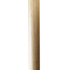 59" Natural Solid Wood Floor Lamp With White Linen Drum Shade