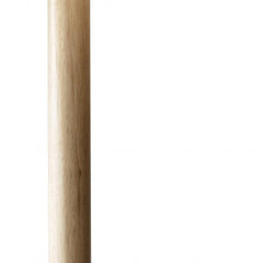 59" Natural Solid Wood Floor Lamp With White Linen Drum Shade