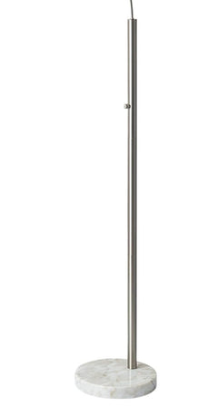 74" Brass Metal Arc Floor Lamp With Off White Linen Drum Shade