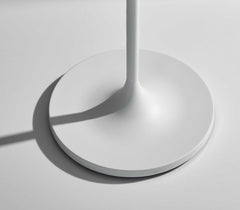 60" White Floor Lamp With White Fabric Drum Shade