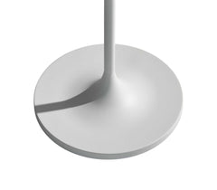 60" White Floor Lamp With White Fabric Drum Shade
