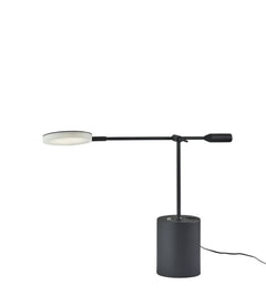 64" Black Metal LED Light Changing Swing Arm Floor Lamp