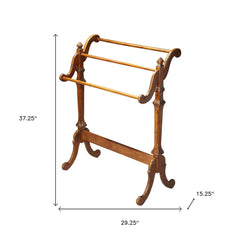 Vintage Oak Blanket Stand