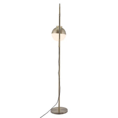 69" Bronze Steel Floor Lamp With Bronze Steel Globe Shade