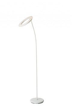 73" White LED Torchiere Floor Lamp With White