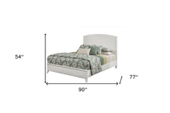 White Solid Wood California King Bed Frame