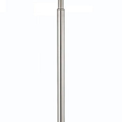 60" Nickel Metal Tray Table Floor Lamp With White Fabric Square Shade