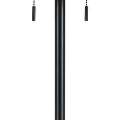 59" Bronze Two Light Traditional Shaped Floor Lamp With Brown Rectangular Shade
