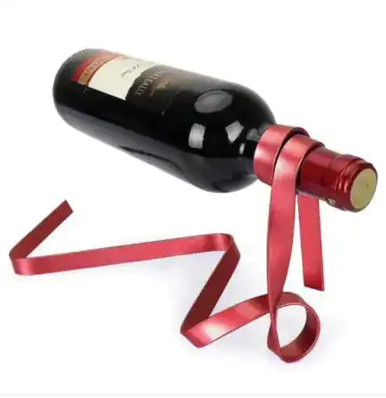Colored Ribbon Wine Bottle Holder Rack