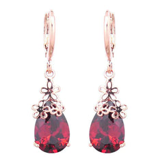 Creative Chinese Knot Water Drop Earrings with Zircon