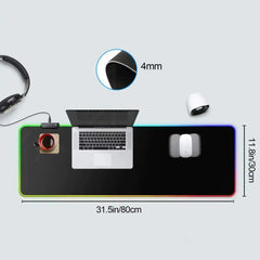 Luminous RGB Mouse Pad - Symphony LED Gaming Rubber Desk Mat