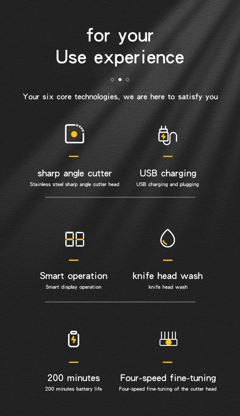 Electric Hair Trimmer with USB Charging & LED Display