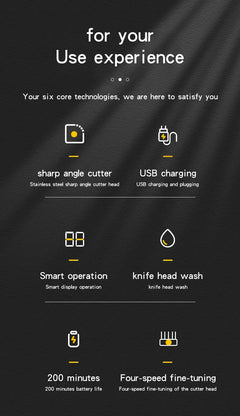 Electric Hair Trimmer with USB Charging & LED Display