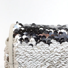 Marc Jacobs The Mini J Marc Shoulder Cream Sequined Bag