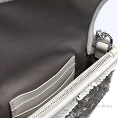 Marc Jacobs The Mini J Marc Shoulder Cream Sequined Bag