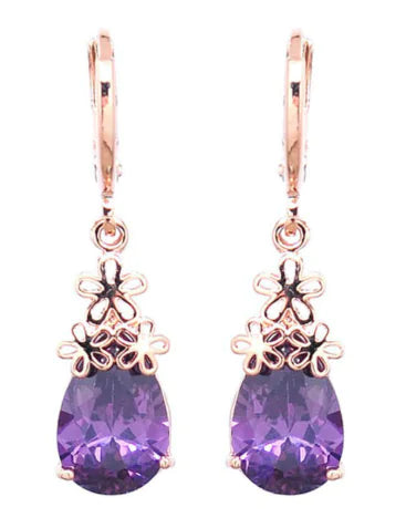 Creative Chinese Knot Water Drop Earrings with Zircon