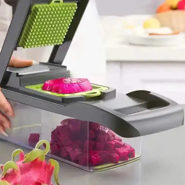 15-in-1 Vegetable Chopper with compact storage box