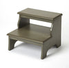 18" Handcrafted Silver Satin Step Stool