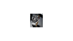 Military Leather Chronograph Wristwatch