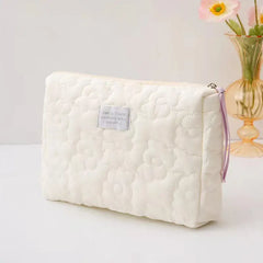 Portable Floral Makeup Bag with Large Capacity