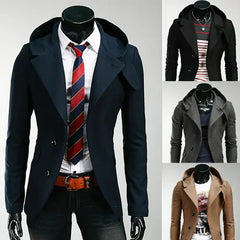 Men's Slim Fit Hooded Blazer Jacket for Style & Comfort