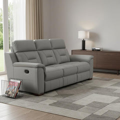 41" Grey Fascinating Leather Reclining Chair featuring a modern design with plush seating and a sleek finish, set in a stylis
