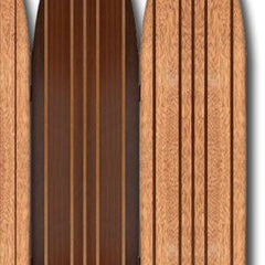 71" Brown Wood Folding Three Panel Screen Room Divider with a natural wood finish and vertical stripes for a stylish look.