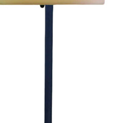 60" black and white metal floor lamp featuring a white bowl shade, ideal for modern home decor.
