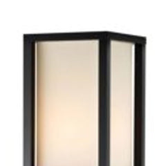 72" black and white solid wood column lamp featuring a white cotton shade, providing a modern and elegant lighting solution.