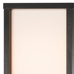 72" Black And Off White Column Floor Lamp With Off White Fabric Rectangular Shade