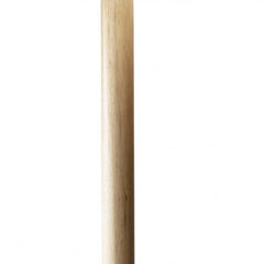 Natural solid wood floor lamp with a sleek design and a white linen drum shade, standing 59 inches tall.