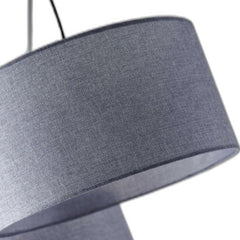 Gray linen drum shade of a 91" silver three-light tree floor lamp by Wellnesslifeclub74. Elegant and modern design.