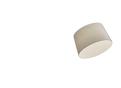 83" Silver Arc Floor Lamp with a white linen empire shade, featuring a sleek silver base and a soft, elegant shade.
