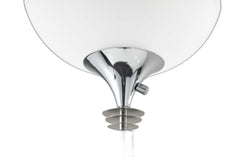 72" Silver With White Glass Shade