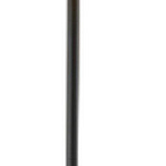 60" White Floor Lamp With White Fabric Drum Shade