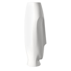 Set of two ceramic white cylinder table vases with a sleek, modern design and smooth finish, ideal for home decor.