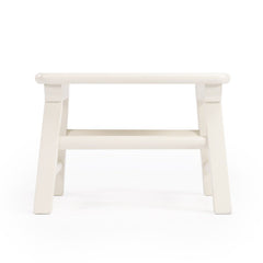 10-Inch White Solid Wood Step Stool – Classic Farmhouse Design