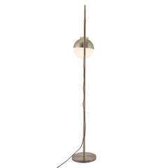 69" Bronze Steel Floor Lamp With Bronze Steel Globe Shade