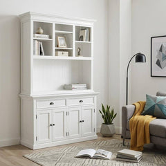 white cabinet book shelve