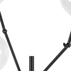 84" Black LED Floor Lamp with White shade, featuring a sleek design and modern aesthetic, perfect for any room decor.