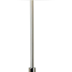 62" Floor Lamp with a sleek silver base and a white fabric empire shade, perfect for modern home decor.