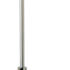 62" Floor Lamp with a sleek silver base and a white fabric empire shade, perfect for modern home decor.
