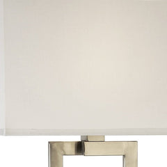 61" Metal Floor Lamp with a sleek design featuring a white fabric shade and a modern metallic base.