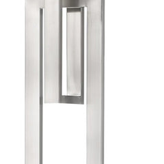 64" Nickel Traditional Shaped Floor Lamp featuring a sleek design with a white rectangular shade. Modern and elegant lighting