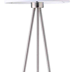 59" White Tripod Floor Lamp with a sleek white drum shade and metallic tripod base, perfect for modern decor.