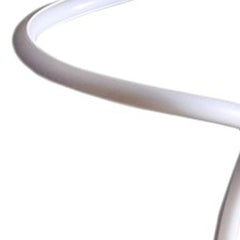 51" White LED Novelty Floor Lamp with a sleek, curved design in white, showcasing modern lighting aesthetics.