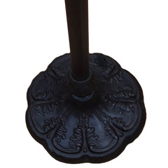 Detailed base of the 62" Brown Torchiere Floor Lamp, featuring an ornate design and sturdy construction.