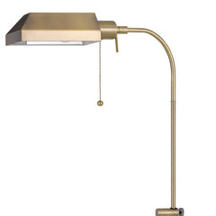 57" Brass Adjustable Traditional Floor Lamp with a bronze square shade, featuring a pull chain for easy operation.